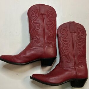 Tony Lama women’s red leather western boots size 6